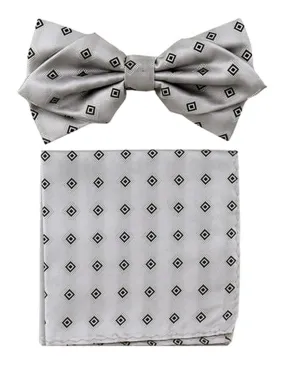Black Square Bow Tie Set