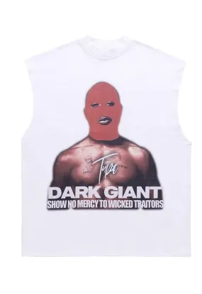 Rapper sleeveless t-shirt balaclava tank top surfer vest