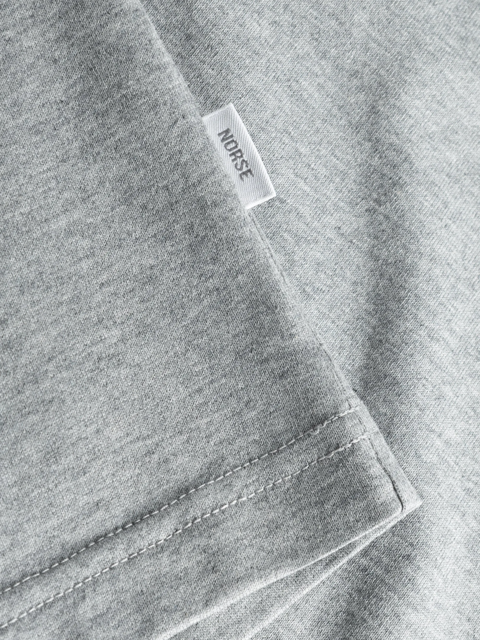 T-shirt in Cotone Organico Grigio Mélange