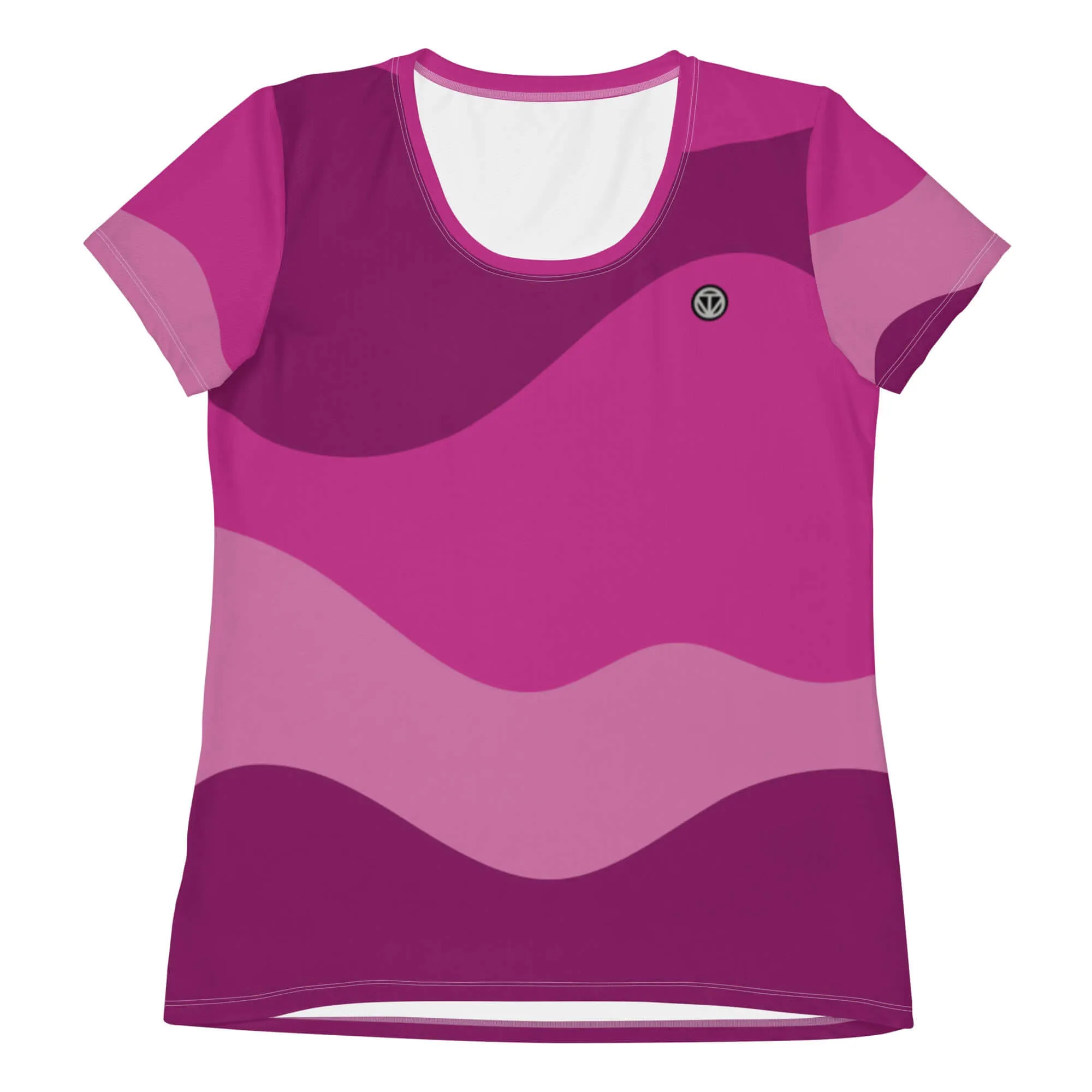 TOV Damen Sport T-Shirt ABSTRACT (Pink)